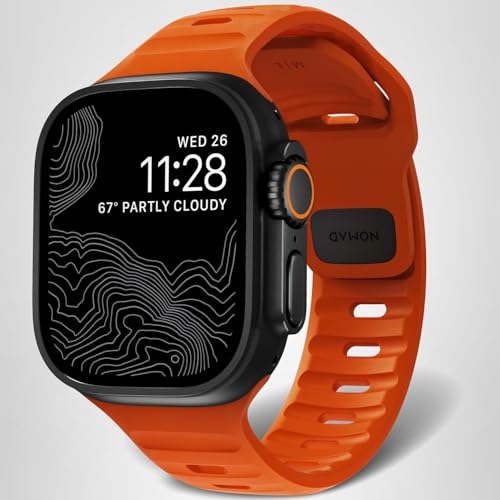 Nomad Sport Band 45mm Apple Watch Ultra — Orange Silicone — view 10