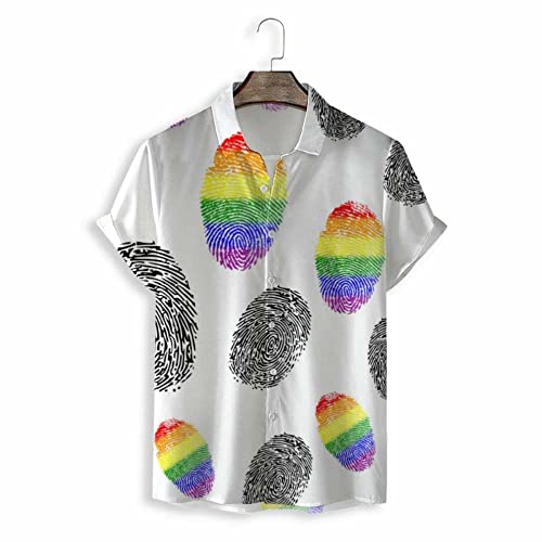 Chemise à manches courtes pour hommes imprimé tropical et fluide
