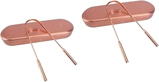 Abaodam 2 Peças Raspador De Língua Metálico Raspador De Língua De Metal Limpador De Metal Limpador De Língua Raspador De Língua Adulto Escova De Língua Escova Oral Limpador De Língua