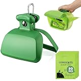 MXF Pooper Scooper, Portable Dog Pooper Scooper for Small and Large Dogs with 50 Dog Waste Bags, Heavy Duty Poop Scooper with Bag Attachment for Yard & Walks