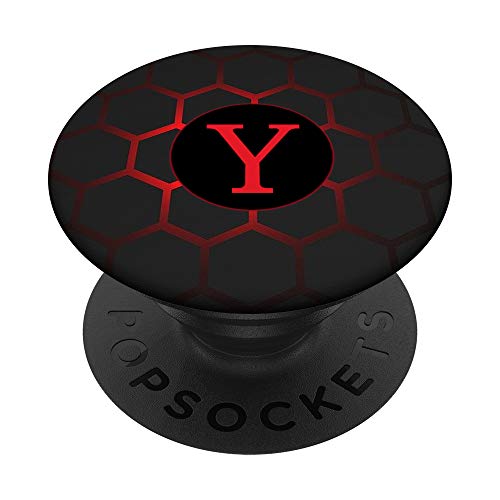 Phone Pop Up Holder,Monogram Initial Cool Red Black Letter Y PopSockets Supporto e Impugnatura per Smartphone e Tablet