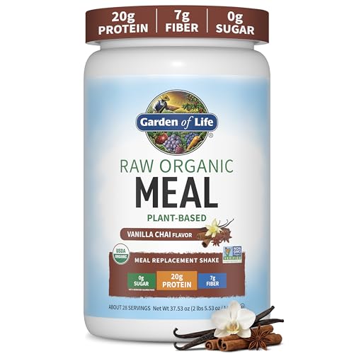 Image of Garden of Life Raw Organic Meal Protein Powder, Vanilla Chai, 28 Servings