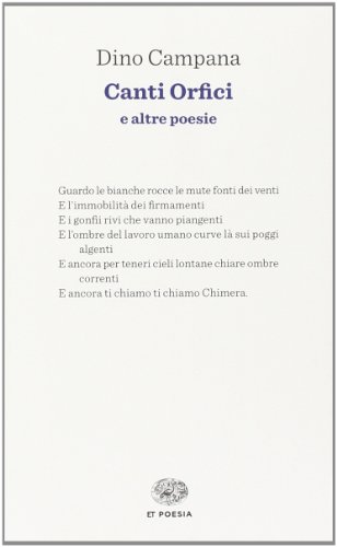 Canti orfici Canti orfici