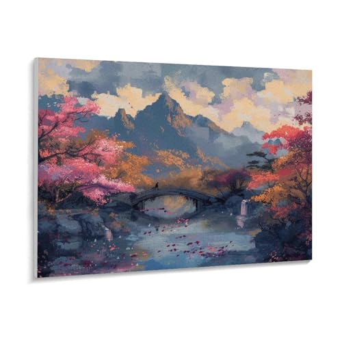 数字油絵 ラッセン 秋の山の風景 デジタル油絵 数字キットによる絵画 DIY絵 手塗り 油絵イラストアート 美しい自然の風景 数字キット塗り絵 壁飾り ホーム オフィス装飾 数字塗り絵 手工芸 初心者 大人 子供 贈り物 50×40cm