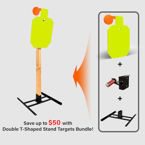 Image of Highwild AR500 Steel Hostage Reactive Shooting Target - 3 /8 inch Thick with 2x4 Target Stand