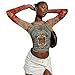 Women's Sexy Mesh See Through T Shirt Fashion Money Print Long Sleeve Crop Top Slim Tee Tops Red