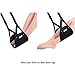 2 Pack Airplane Footrest, Travel Foot Rest Adjustable Height, Prevent Swelling and Soreness, Provides Relaxation and Comfort, for Plane/Train/Bus/Office (Black and Rose Red)