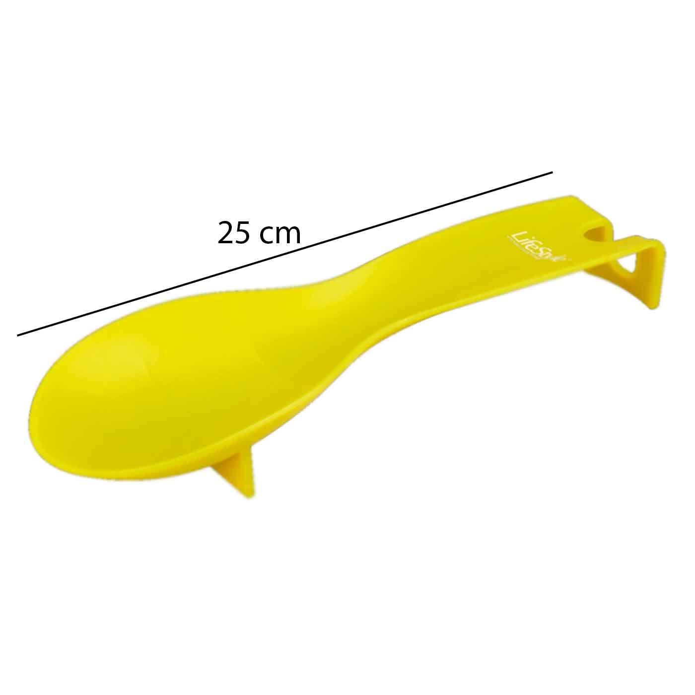Soporte para cucharón de plástico resistente para la cocina, hogar y trabajo. Utensilios de cocina. 3 x 9 x 25 cm