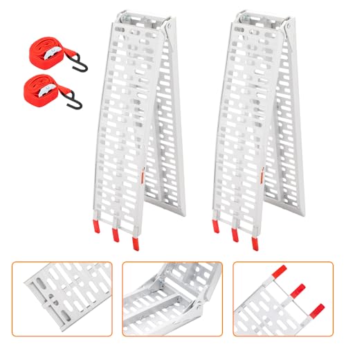 image for TUFFIOM 7ft Aluminum Truck Ramps 1500lbs Capacity,2pcs Folding Loading