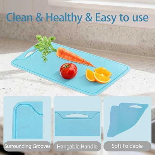 Tabla de Cortar Flexible de Silicona Azul 30x21.8 cm miniatura 7
