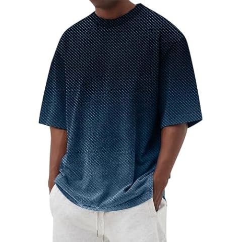 T-Shirt Oversize Homme SHZFGUI Bleu 4XL Cover