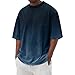 Men Shirts Short Sleeve,Mens Oversized T Shirts Heavy Cotton Vintage Tees Loose Fit Short Sleeve Casual Streetwear Baggy Basic Tops Blue S