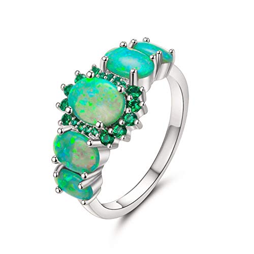 Bague feng shui opale verte argent : attirez la sérénité
