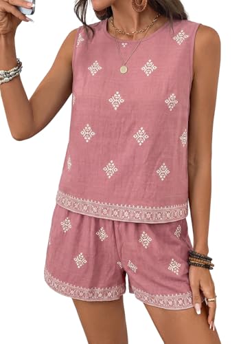 SHEWIN 2 Piece Sets for Women Summer Casual Tank Tops