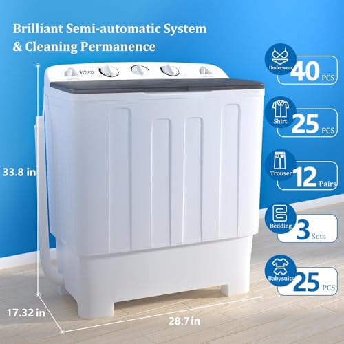 Erivess ST-2 Compact Mini Twin Tub 32 Lbs Washing Machine thumb #3