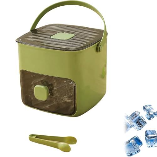 MEISO Machine à glaçons à Pression, 48 Compartiments Appuyez sur Type Ice Cube Maker, Bac À Glaçons Pour Congélateur Avec Récipient, Réutilisable pour les...
