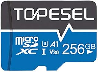TOPESEL 256GB Micro SD Card Memory Cards A1 V30 U3 Class 10 Micro SDXC UHS-I TF Card for Camera/Drone/Dash Cam(1 Pack U3 256GB)