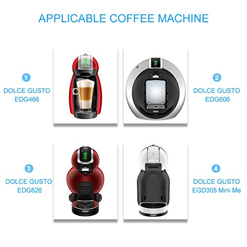 Cápsulas de café Blusea reutilizáveis, recarregáveis de aço inoxidável, filtros de cápsulas compatív