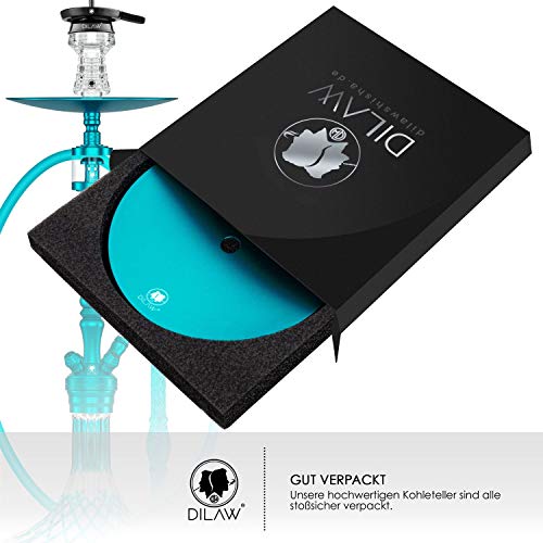 DILAW® Shisha Basic Kohleteller Aluminium | 24cm Big Size | Wasserpfeife Hookah - Zubehör Kohle-Teller | passt… – Bild 4