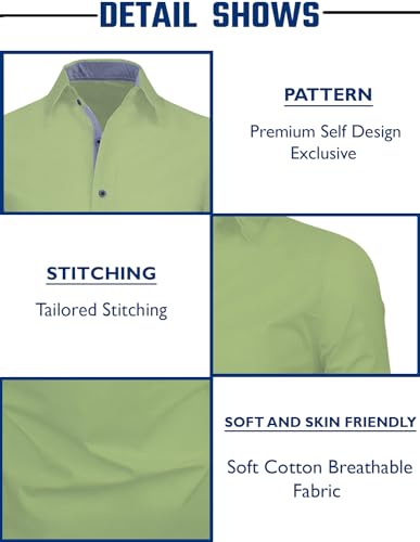 Image of Zombom Men's Combo Regular Fit Cotton Blend Full Sleeve Casual Shirts Pack of 3