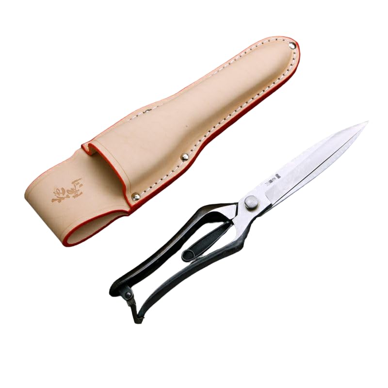Amazon | 花隈川片手刈込鋏両刃270&花隈川皮ケース片手刈込鋏270用