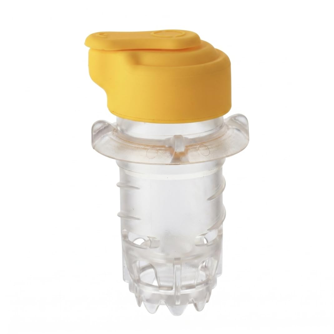 Ginwrek Manual Juicer Lemon Juicer Squeezer, Efficient Manual Lemon, Shark-Tooth Pulp Crushing Design, Built-In Filter for Juice, Yellow