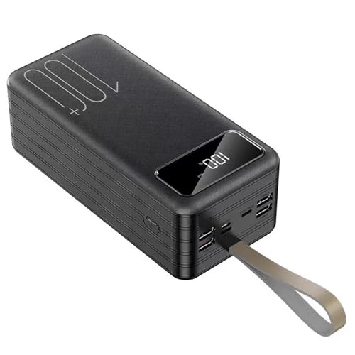 Powerbank mit Hoher Kapazität großer 100000-mAh-USB-C-Akku mit LED-Anzeige große 18-W-Schnelllade-Powerbank Tragbares Ladegerät Kompatibel mit Smartphones und Tablets(Color:Schwarz)