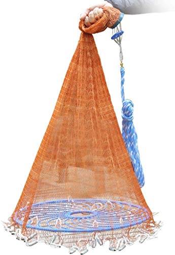 Grljd Fishing Equipment/Hand Throwing Net Easy to Throw Net A Variety of Materials A Variety (Edition : Height 2.4m steel) (Size : Height 2.4m plumb bob)
