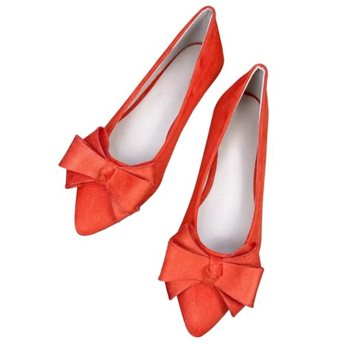 Image of SAILING LU Women's Bow-Knot Pointed Toe Ballet Flats