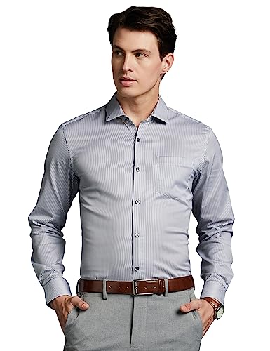 Image of Symbol Premium Men's Solid Wrinkle-Resistant Regular Fit Cotton Formal Shirt