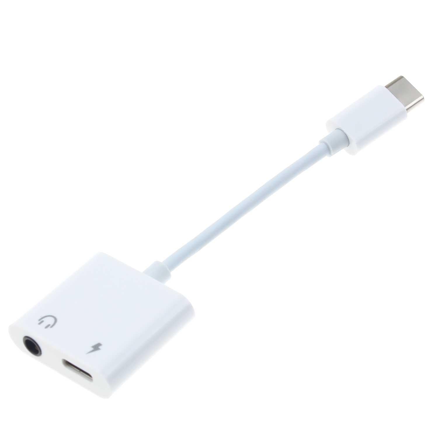 Fonus USB-C Headphone Adapter Earphone 3.5mm Jack Compatible with Google Pixel 8/7/6 Pro, Type-C Charger Port Splitter Mic Support Hands-free Headset Adaptor