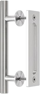 12''/30CM Sliding Barn Door Handle Double Sided Pull and Flush Barn Door Embedded Invisible Stainless Steel