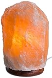 HemingWeigh Natural Himalayan Rock Salt Lamp 7-13 lbs with Wood Base, Electric Wire & Bulb