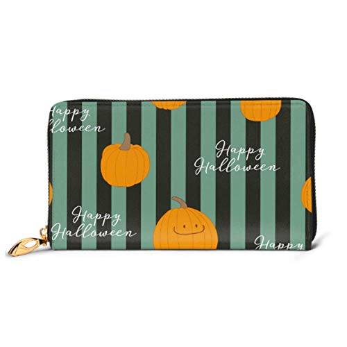 Preisvergleich Produktbild JHGFG Mode Handtasche Reißverschluss Brieftasche Muster Süße Kürbisse Nachricht Telefon Kupplung Geldbörse Abendkupplung Blockieren Leder Brieftasche Multi Card Organizer