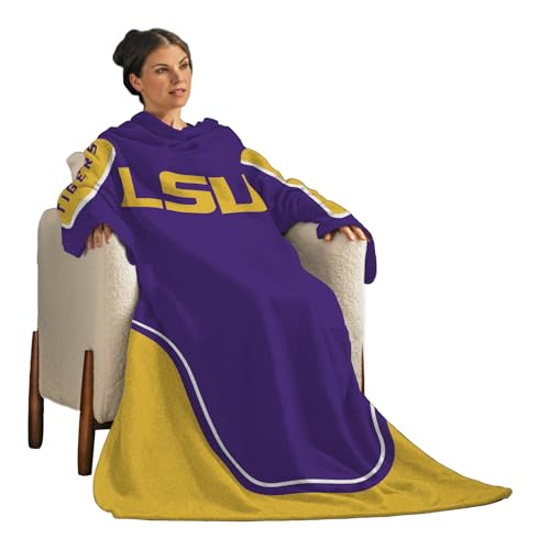 Snuggie Louisiana State University The Original Wearable Blanket with Sleeves | Super Soft Fleece | As Seen on TV | Officially Licensed Collegiate