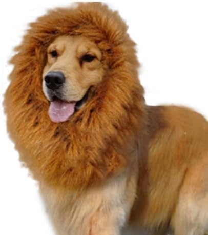 prestigeecom Dog Lion Mane with Ears - Hat - Costumes Gift - Wig Suitable for Medium to Large Sized Dogs