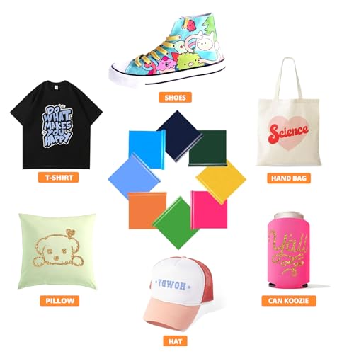 Image of HTVRONT Glitter HTV Heat Transfer Vinyl - 10 inch x 8ft Neon Orange Glitter HTV Vinyl for Shirts, Glitter Iron on Vinyl for All Cutting Machine - Easy to Cut & Weed (Neon Orange Glitter)