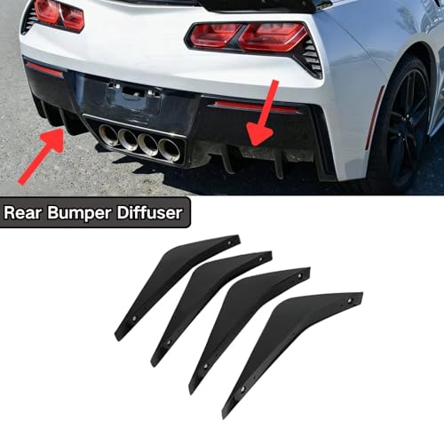 Diffuseur de pare-chocs arrière Corvette C7 aileron requin carbone