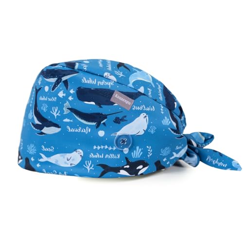 Image of Kousenpu Scrub Caps for Men, Adjustable Surgical Cap, Breathable Medical Hat for Doctors, Nurses & Healthcare Professionals
