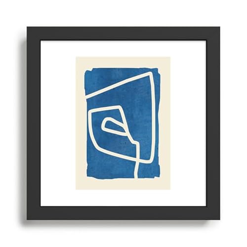 Society6 Abstract Minimal 57 by Thingdesign-Framed Art Print (Modern Black