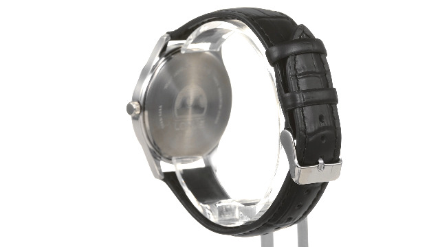 Nuovo da Uomo Lorus Orologio Seiko Quadrante Nero Data Finestra Pelle