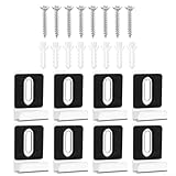 Spiegelhalterungs-Set aus 304 Edelstahl, für rahmenlose Spiegel, Werbetafeln und Bilderrahmen, U-Winkel, Wandhalterungs-Clips, 8 Stück