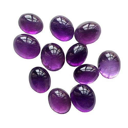 Cabochon d'améthyste violette en lot de 5 à 10 pierres ovales 6x8mm à 9x11mm pour bijoux
