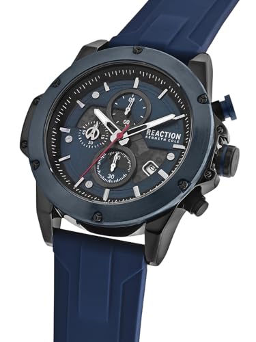 Image of Kenneth Cole Reaction Chronograph Dark Blue Dial Watch for Men - KRWGO0071102