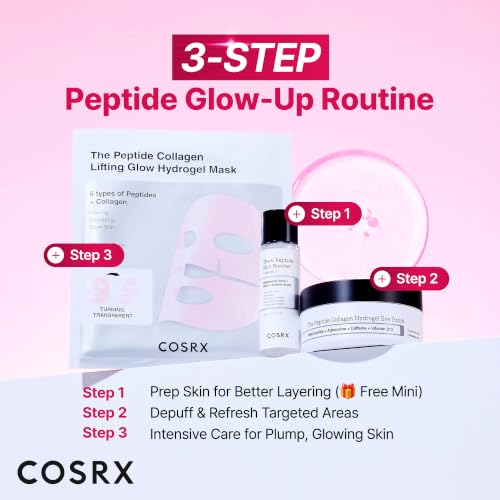 Image of COSRX Glow-Boosting Peptide Trio, Pink Peptides Eye Patch Limited Gift Set