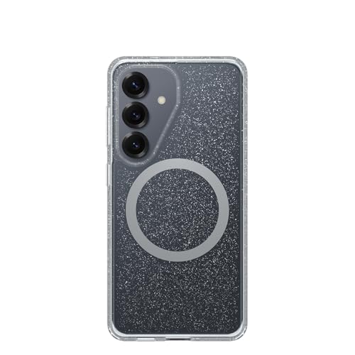 Image of OtterBox Samsung Galaxy S26 Symmetry Series Case - Stardust 4.0, Clear, Thin, Glitter Samsung Phone Case, Built-in Fast Charge Magnets & Raised Edges