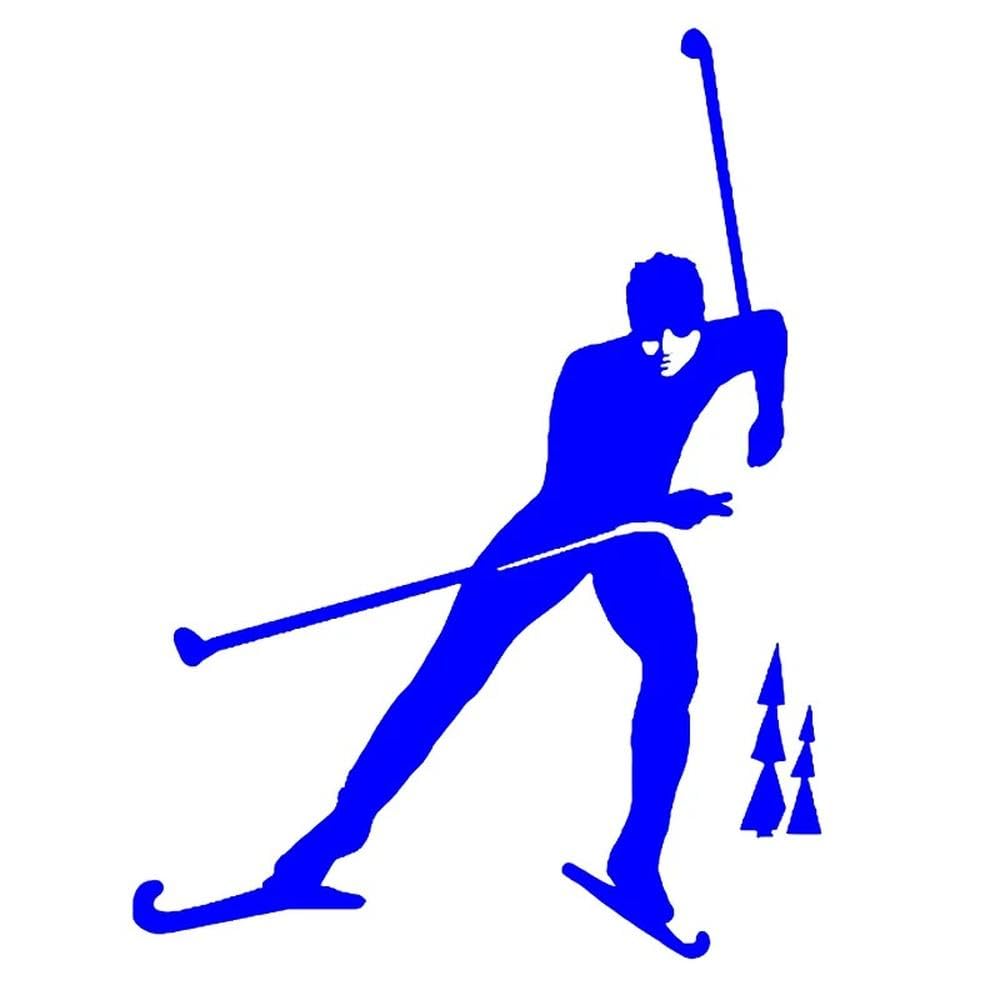 Car Stickers Vinyl Decal Skiing Motorcycle Decorative Accessories Creative Laptop Helmet(Blue)