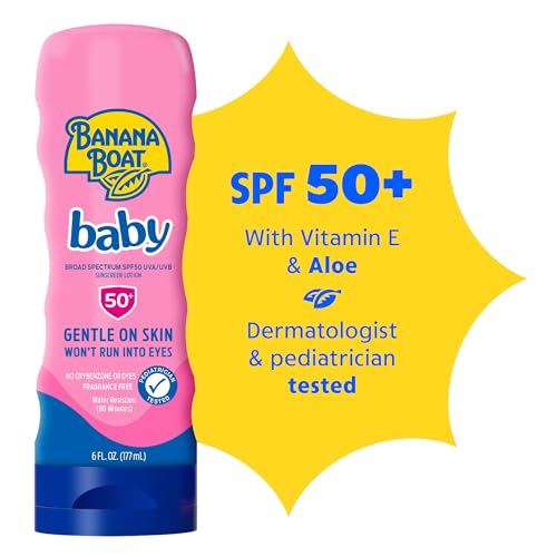 Image of Banana Boat Baby Sunscreen Lotion SPF 50, Infant Sunscreen, 6 fl oz