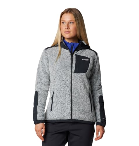 Columbia Full Zip Arctic Crest Sherpa con Cremallera Completa, Blanco/Negro, Large para Mujer