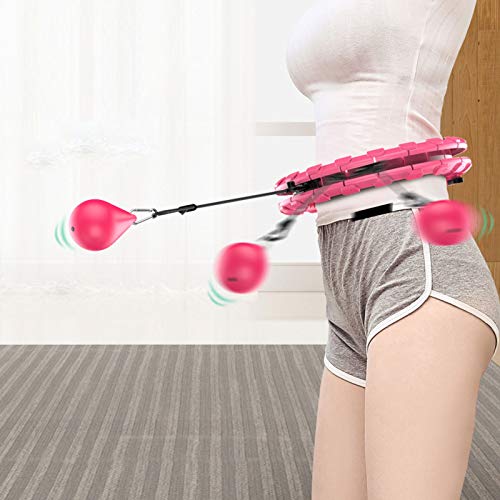 ZHURGN Abdomen Fitness Equipment, Smart Hula Hoop, 24 Detachable Knots Adjustable Weight Auto-Spinning Ball, 2 in 1 Fitness Weight Loss and Massage, Detachable, for Adults/Kids/Beginner Fitness Aids - Thumbnail 7